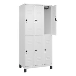 C+P 08031030S10014 Spind Classic PLUS doppelt 3Abt 1950x900x500 ws/ws