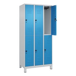 C+P 08031030S10004 Spind Classic PLUS doppelt 3Abt 1950x900x500 lgr/lbl
