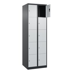 C+P 080000205S10021 Schließfachschr Classic PLUS 2x5F 1850x600x500 sgr/lgr