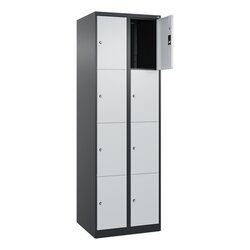 C+P 080000204S10023 Schließfachschr Classic PLUS 2x4F 1850x600x500 sgr/lgr
