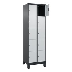C+P 080010205S10024 Schließfachschr Classic PLUS 2x5F 1950x600x500 sgr/lgr