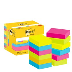 Post-it® 653-TFEN Haftnotiz Notes Energetic 38x51mm sort 12x100Bl