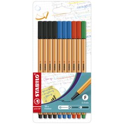 STABILO® 87-1468 Fineliner point 88   0,4mm sort 10St