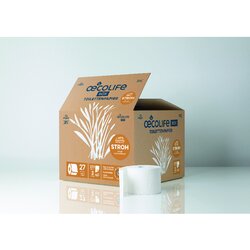oecolife 1632701 Toilettenpapier Stroh 3lg 250Bl 27St