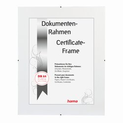 Hama 00061595 Bilderrahmen Clip-Fix 21x29,7cm rahmenlos tr