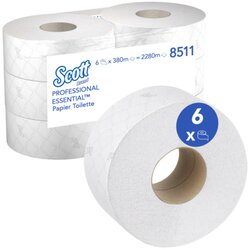 Scott® 8511 Toilettenpapier 2lagig 380m weiß 6 Rl./Pack.