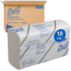 Scott® 5856 Papierhandtuch Slimfold 1lagig 29,5x19cm ws 1.760 Bl./Pack.