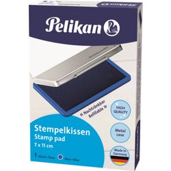 Pelikan 331017 Stempelkissen Gr.2 7x11cm Metallic-Gehäuse blau