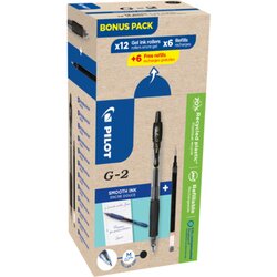 PILOT 2605001G12M Gelschreiber G2-7 0,4mm sw 12+12Minen