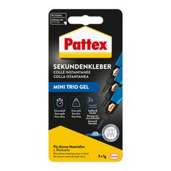 Pattex PSMG3 Sekundenkleber UltraGel Mini Trio Tube 1g 3 St./Pack.