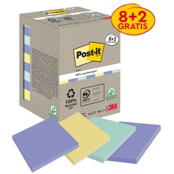 Post-it® 654-RCP10 Haftnotiz Recycling  76x76mm sort. 10St.