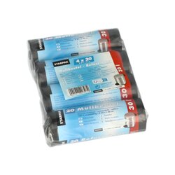PAPSTAR 12397 Müllbeutel 60x50cm 30l LDPE grau 4x20 St./Pack.