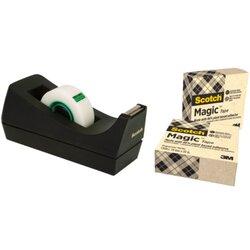 Scotch® 900C38G3 Tischabroller sw +3Klebeband 
