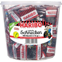 HARIBO 10001569 Lakritz Rotella Minibeutel 100 St./Pack.