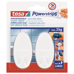 tesa® 58013-00049 Klebehaken Powerstrips oval ws 2 St./Pack.