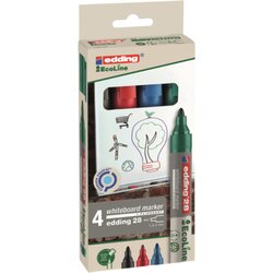 edding 4-28-4 Boardmarker 28 EcoLine 1,5-3mm sortiert 4 St./Pack.