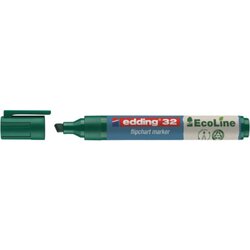 edding 4-32004 Flipchartmarker 32 EcoLine 1-5mm Keilspitze grün