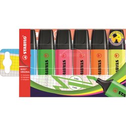 STABILO® 70/6 Textmarker BOSS ORIGINAL 2-5mm sortiert 6 St./Pack.