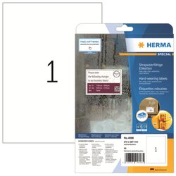 HERMA 4698 Folienetikett 210x297mm weiß 25 St./Pack.