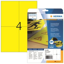 HERMA 8032 Folienetikett 105x148mm gelb 100 St./Pack.