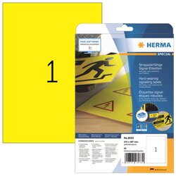 HERMA 8033 Folienetikett 210x297mm gelb 25 St./Pack.