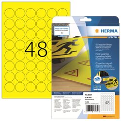 HERMA 8034 Folienetikett 30mm rund gelb 1.200 St./Pack.