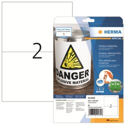 HERMA 9535 Folienetikett 210x148mm weiß 20 St./Pack.