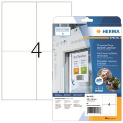 HERMA 4576 Folienetikett 105x148mm weiß 80 St./Pack.