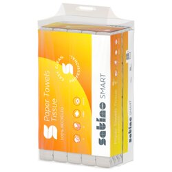 Satino by WEPA 276490 Papierhandtuch Smart 24x23cm 2lg V-Falz ws 4.000 Bl./Pa