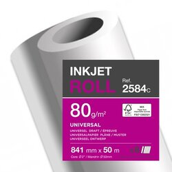 Clairefontaine 2584C Plotterrolle 80g 841mmx50m 6St.