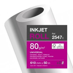 Clairefontaine 2547C Plotterrolle 80g 610mmx50m 2St.