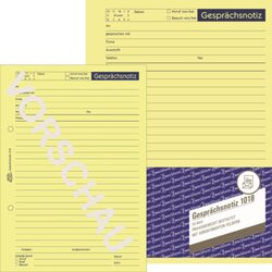 Avery Zweckform 1018 Gesprächsnotiz DIN A5 gelb 50Blatt