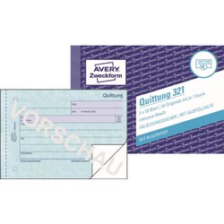 Avery Zweckform 321 Quittung DIN A6 quer 2x50Blatt 