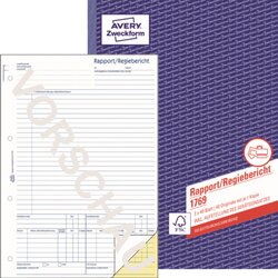 Avery Zweckform 1769 Rapport DIN A4 +Durchschlag 2x40Bl.