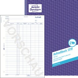 Avery Zweckform 1318 Aufmaßbuch DIN A4 100Blatt 