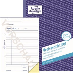 Avery Zweckform 1306 Regibericht DIN A5 2x50Blatt 