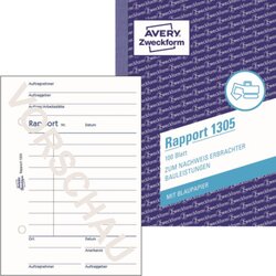 Avery Zweckform 1305 Rapport DIN A6 100Blatt 