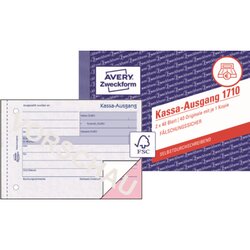 Avery Zweckform 1710 Kassa-Ausgangsbuch DIN A6 quer 2fach