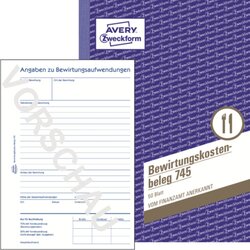 Avery Zweckform 745 Bewirtungskostenbeleg DIN A5 
