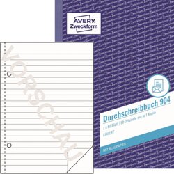 Avery Zweckform 904 Durchschreibebuch DIN A5 liniert 2x50Blatt