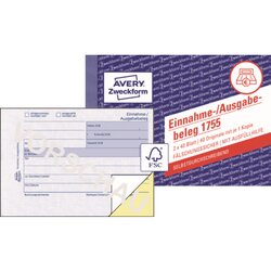Avery Zweckform 1755 Ausgabebeleg DIN A6 SD 2x40Bl. 
