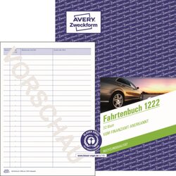 Avery Zweckform 1222 Fahrtenbuch DIN A5 Recycling-Papier 32Blatt