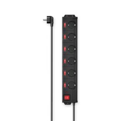Hama 00223160 Steckdosenleiste 6fach Schalter 1,4m sw