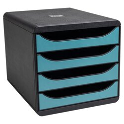 Exacompta 31034D Schubladenbox SKANDI 4Schübe 347x278x267m pa.bl