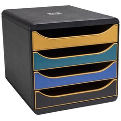 Exacompta 310505D Schubladenbox NeoDeco 4Schübe 347x278x267 sort