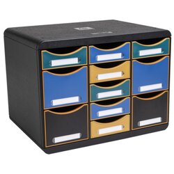Exacompta 313505D Schubladenbox NeoDeco 11Schübe sort
