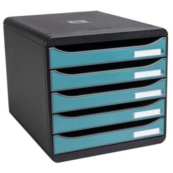 Exacompta 30934D Schubladenbox SKANDI 5Schübe 347x278x271m pa.bl