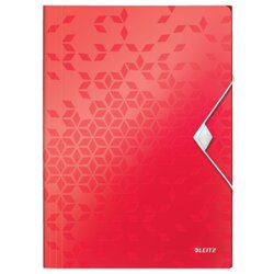 Leitz 45990026 Eckspannermappe WOW DIN A4 3Klappen PP rot