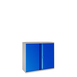 Phoenix SCL0891GBK Stahlschrank 2Türen 1Böden gr/bl Schlüssel