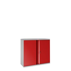 Phoenix SCL0891GRK Stahlschrank 2Türen 1Böden gr/rt Schlüssel